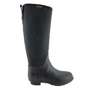 Hunter Boots Womens 37/5 Lady N Black Rubber Rain Boots Original